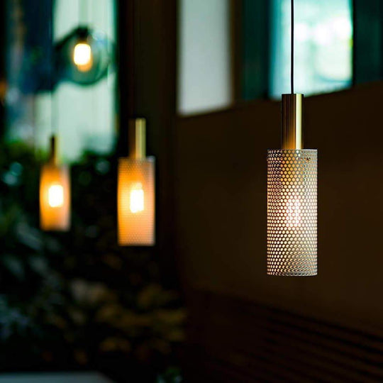 Cylinder Hanging Metal LED Pendant Light