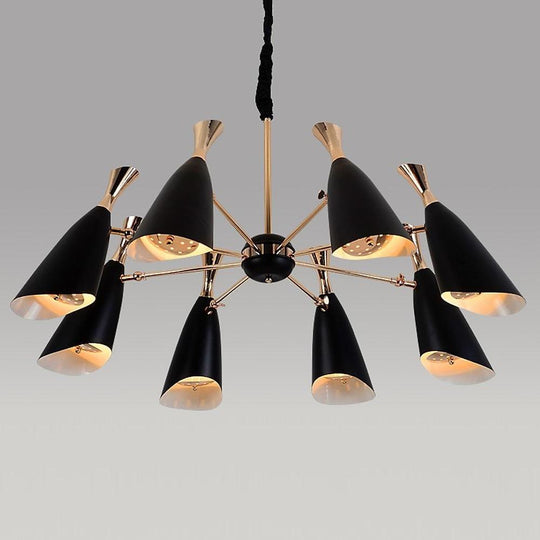 8 Light LED Electroplated Metal Nordic Chandelier Ceiling Light Fixture
