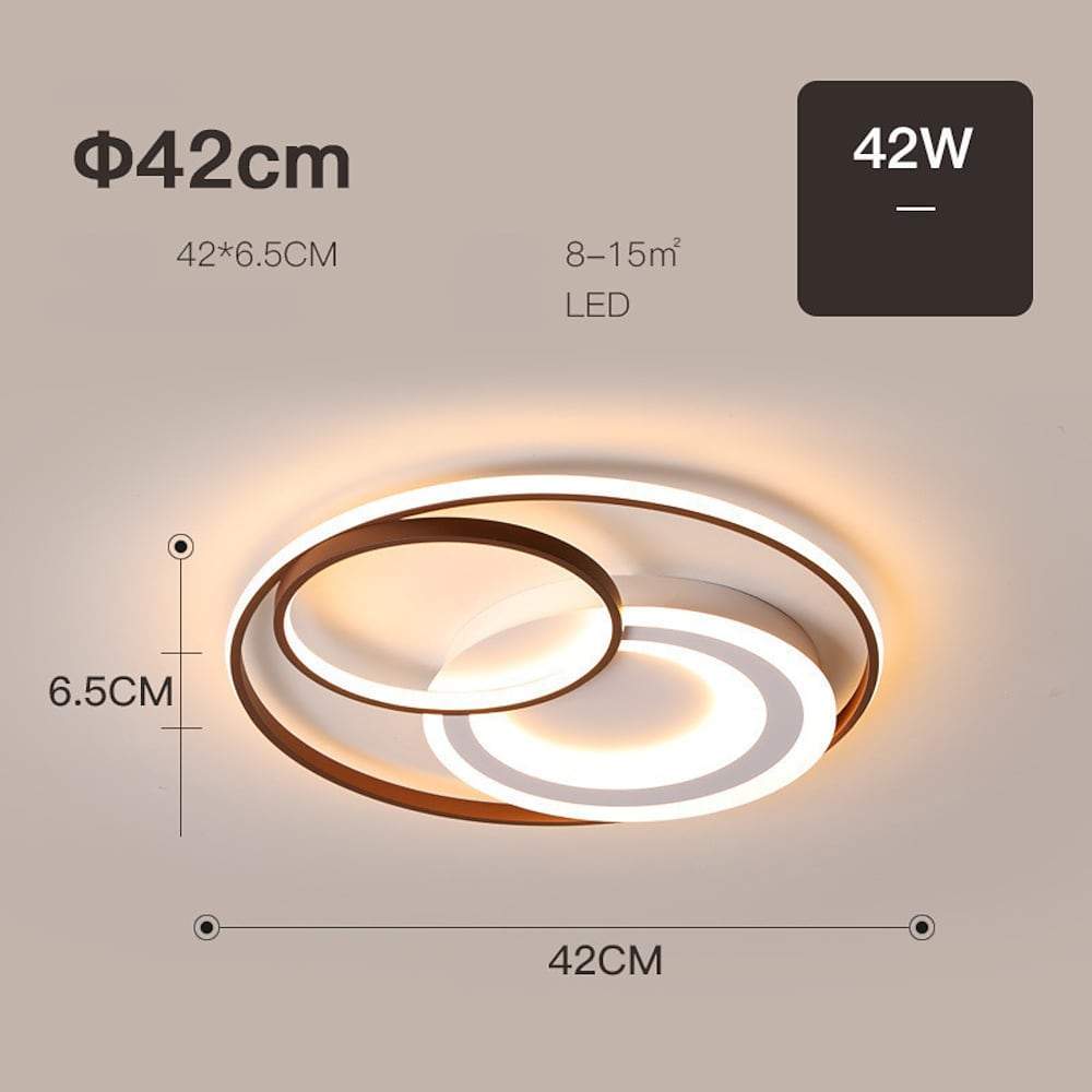 3 Rings Dimmable LED Modern Ceiling Light Flush Mount Lamp