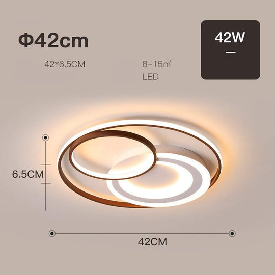 3 Rings Dimmable LED Modern Ceiling Light Flush Mount Lamp