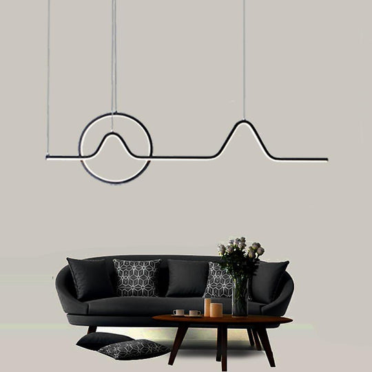 Circular Linear Dimmable LED Modern Chandelier