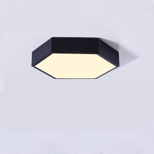 Geometric Hexagon Shaped LED Modern Ceiling Light – Flush Mount