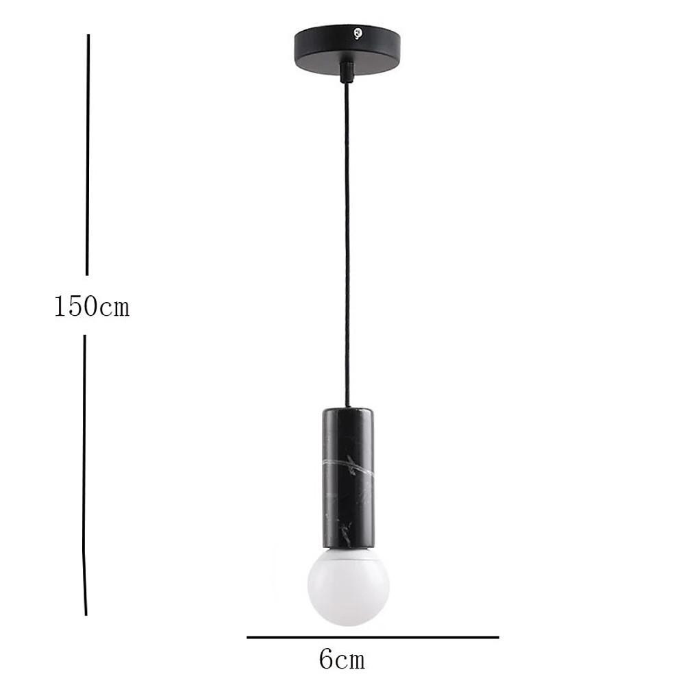 Elongated Cylindrical Metal Ceramic LED Modern Pendant Light for Home Office