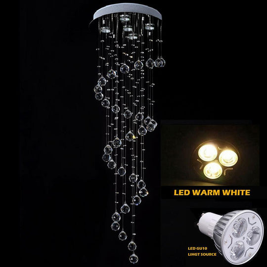Modern Spherical Crystal LED Chandelier