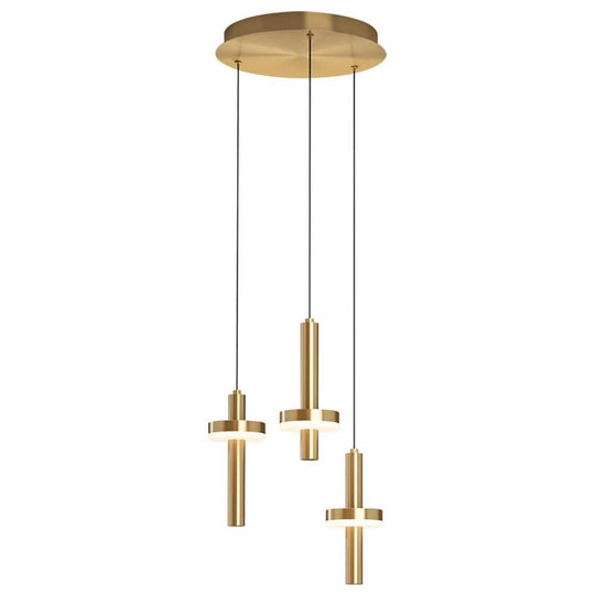 Circle Cylinder LED Gold Nordic Pendant Light