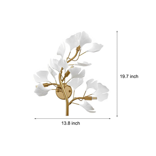 Ginkgo Leaves Branches 3 Step Dimming Nordic Wall Light