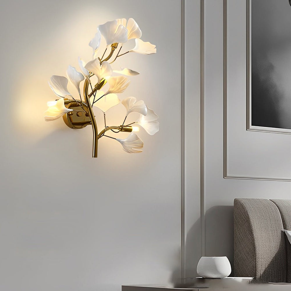 Ginkgo Leaves Branches 3 Step Dimming Nordic Wall Light