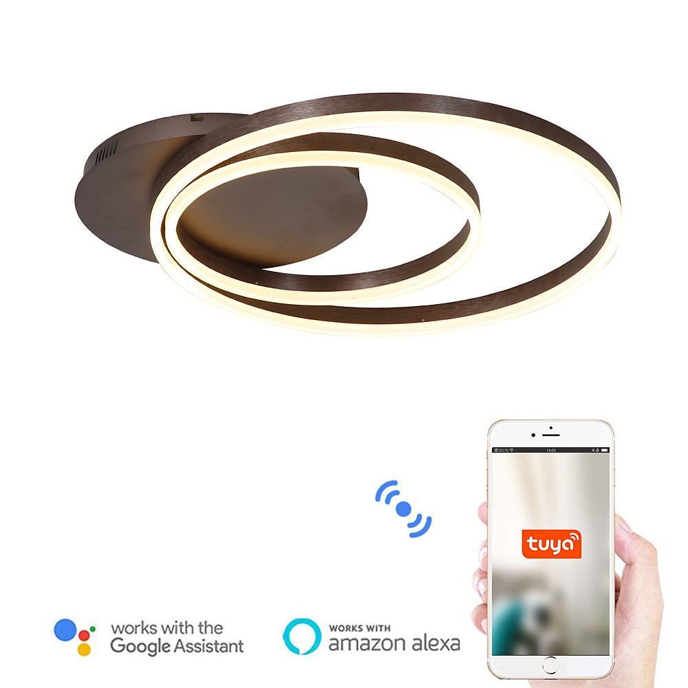Multi Circles Dimmable LED Modern Flush Mount Ceiling Light