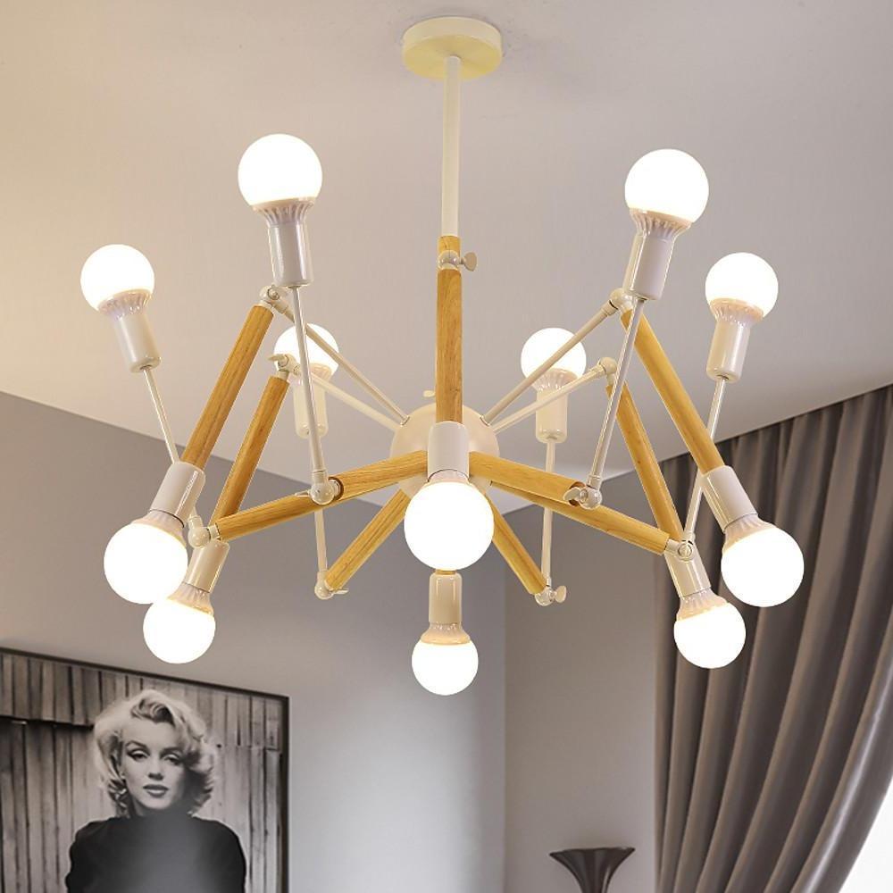 12 Lights Sputnik Design LED Nordic Chandelier Hanging Lamp