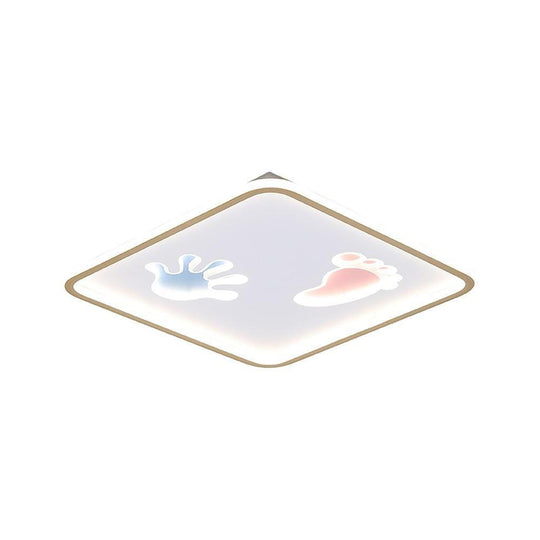 Hand and Foot Print LED Modern Flush Mount Ceiling Light