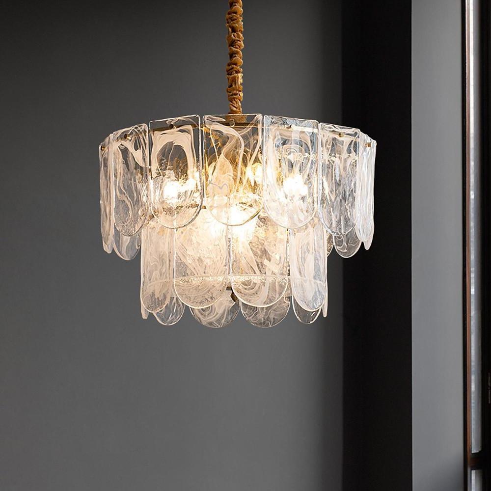 Traditional Classic Metal and Glass LED Chandelier