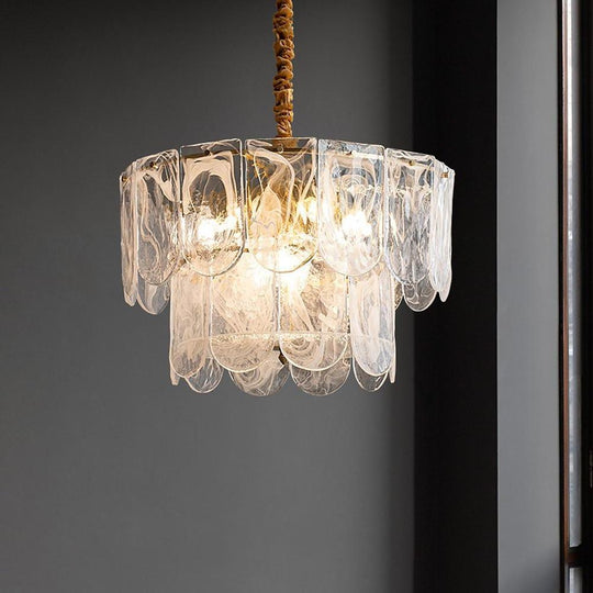 Traditional Classic Metal and Glass LED Chandelier