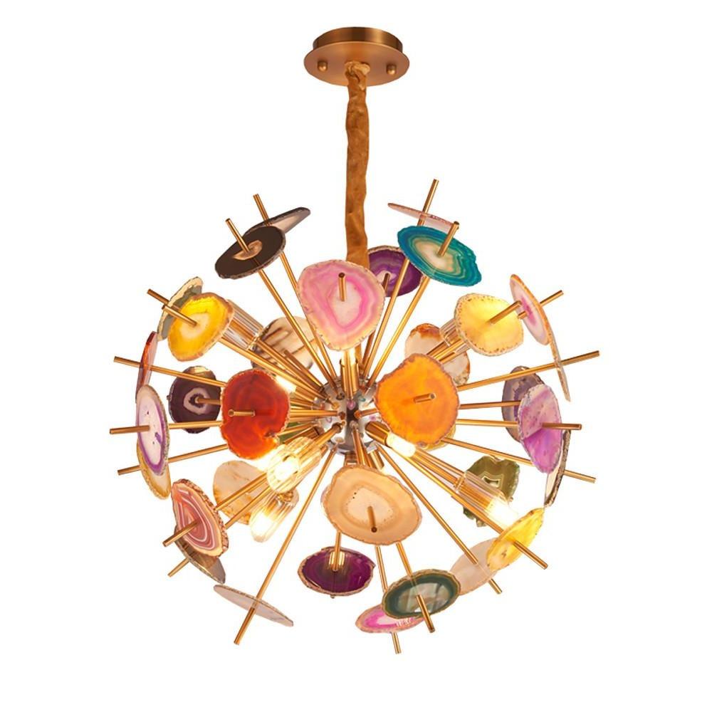 3-Light Colorful Globe Design LED Modern Chandelier