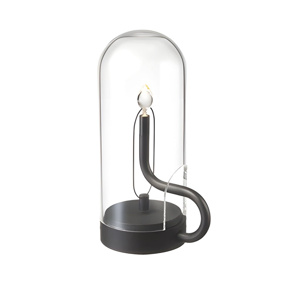 Glass Dome LED Candle Accent Table Lamp