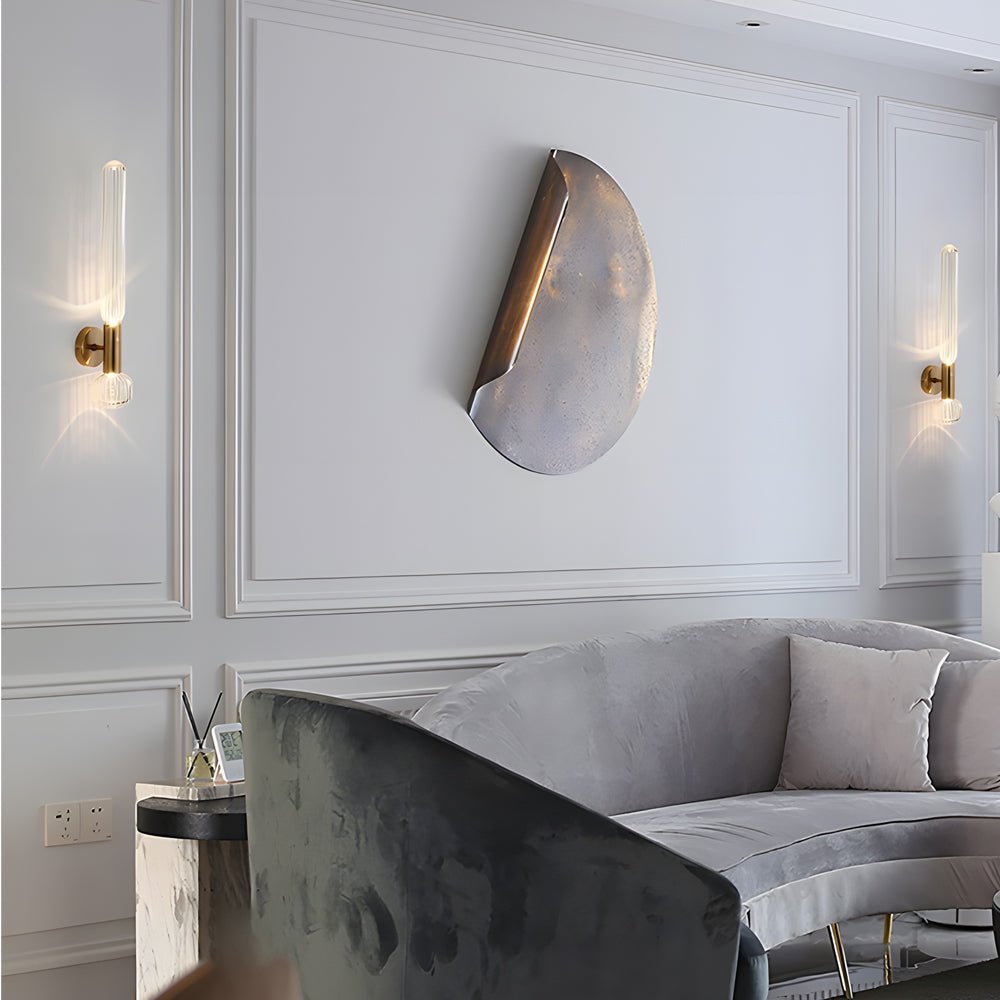 Glass Long Tube Up and Down Lighting Simple Art Postmodern Wall Light Fixture