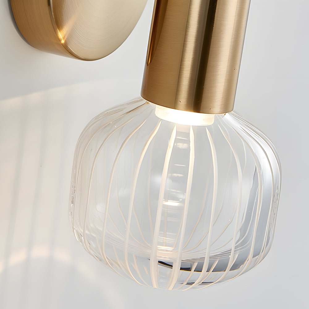 Glass Long Tube Up and Down Lighting Simple Art Postmodern Wall Light Fixture