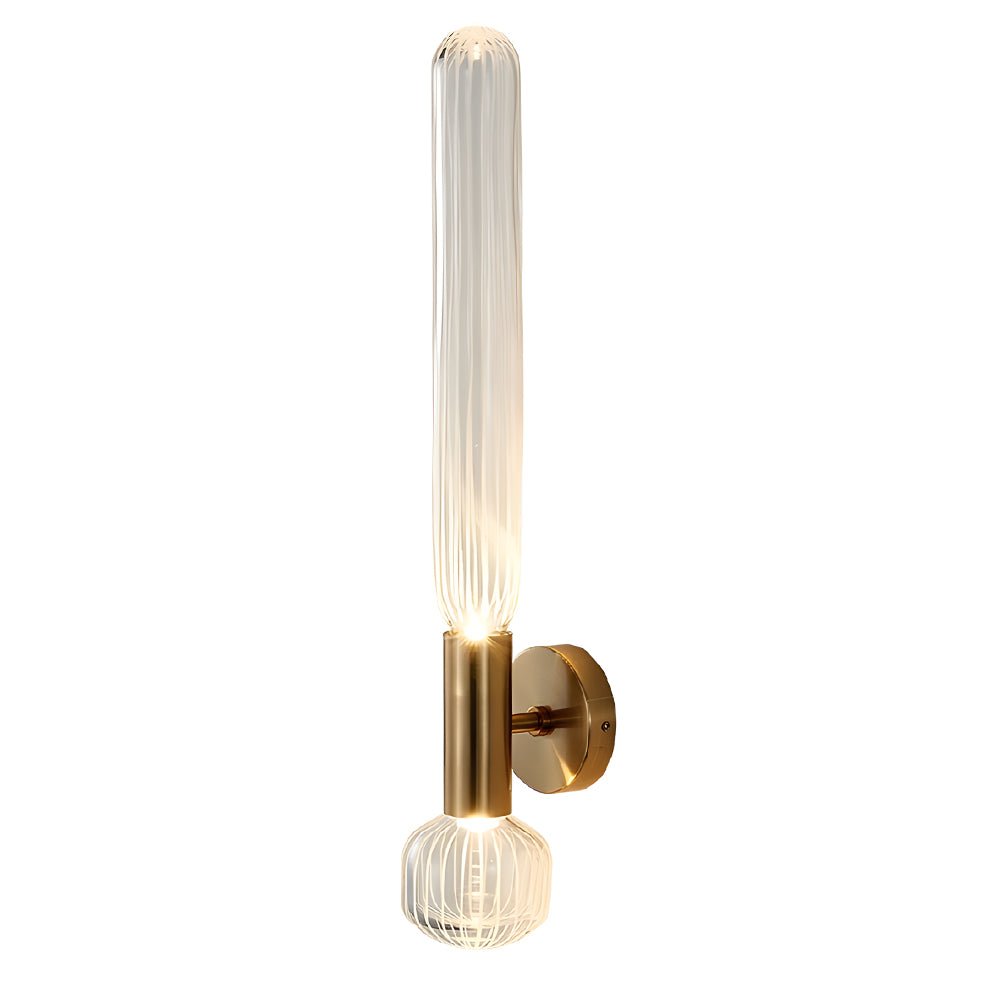 Glass Long Tube Up and Down Lighting Simple Art Postmodern Wall Light Fixture
