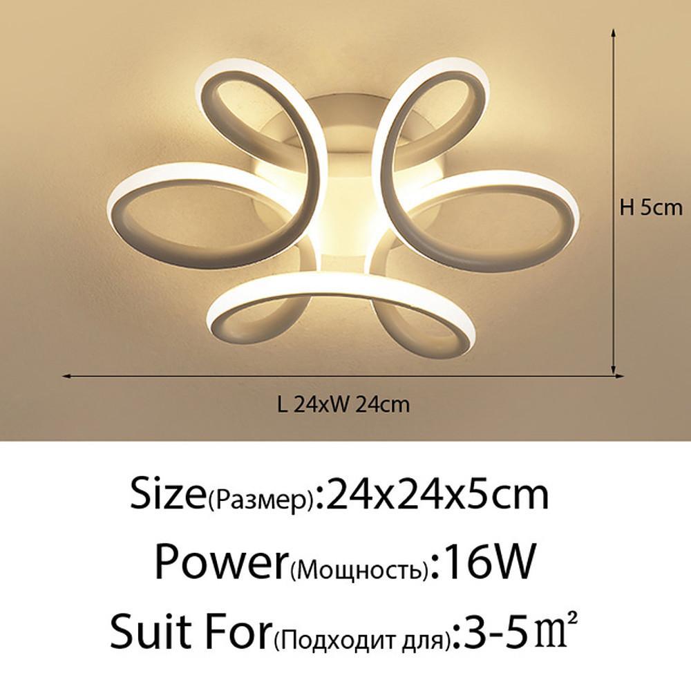 Waves Flower LED Modern Flush Mount Ceiling Light
