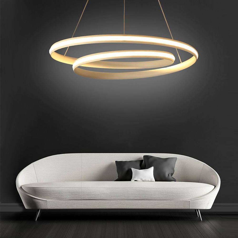 18'' Spiral-Shaped Dimmable LED Modern Pendant Light