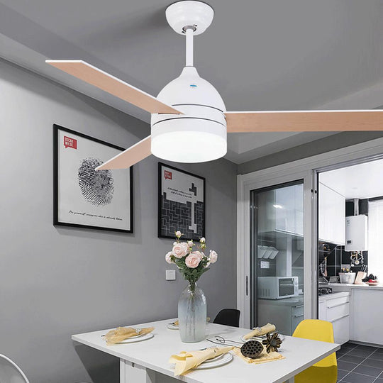 LED Nordic Ceiling Fan with Electroplated Finish