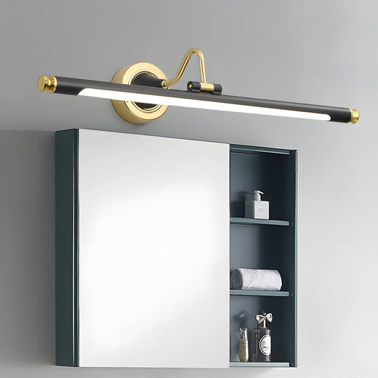 Gold and Black Rotatable Linear LED Bathroom Vanity Light