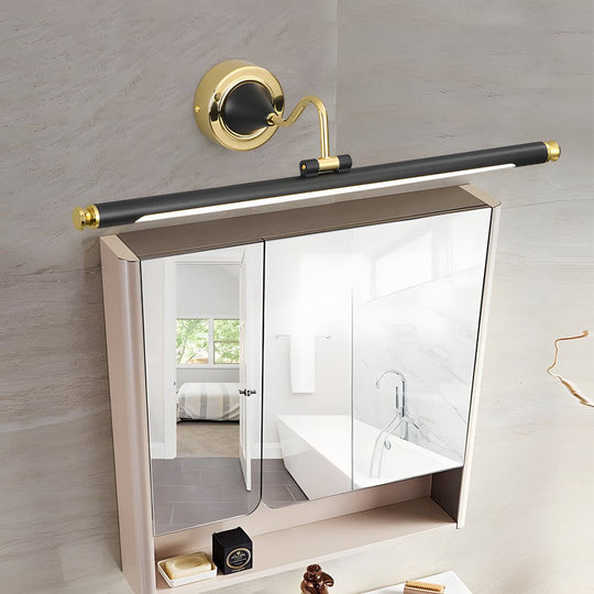 Gold and Black Rotatable Linear LED Bathroom Vanity Light
