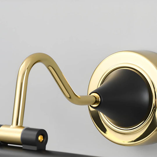 Gold and Black Rotatable Linear LED Bathroom Vanity Light