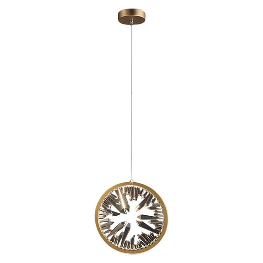 Gold Crystal Staircase Chandelier