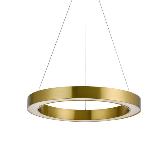 Gold Ring LED Pendant Light – Modern Luxury Suspension
