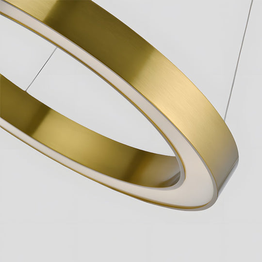 Gold Ring LED Pendant Light – Modern Luxury Suspension