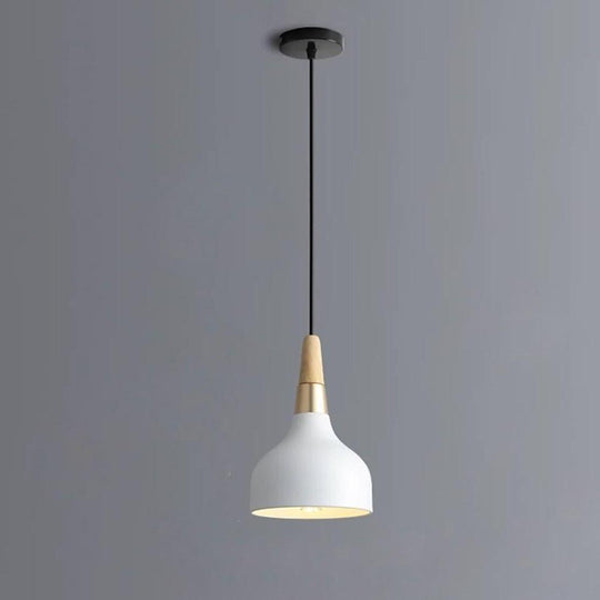 Wood and Metal LED Modern Pendant Light