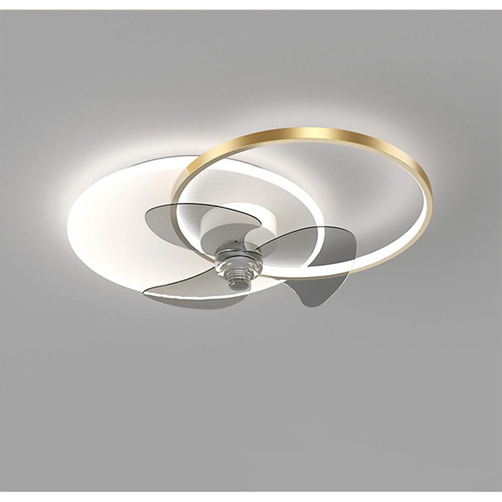 24'' LED Circle Flush Mount Ceiling Fan with Remote Control