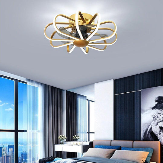 5 Blade Modern Ceiling Fan with Surround LED Light
