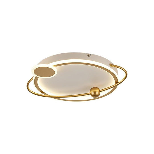 Oval Shaped Bedroom Flush Mount Unique LED Ceiling Light