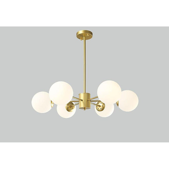 Globe Cluster Pendant Light Metal Glass LED Living Room Ceiling Light