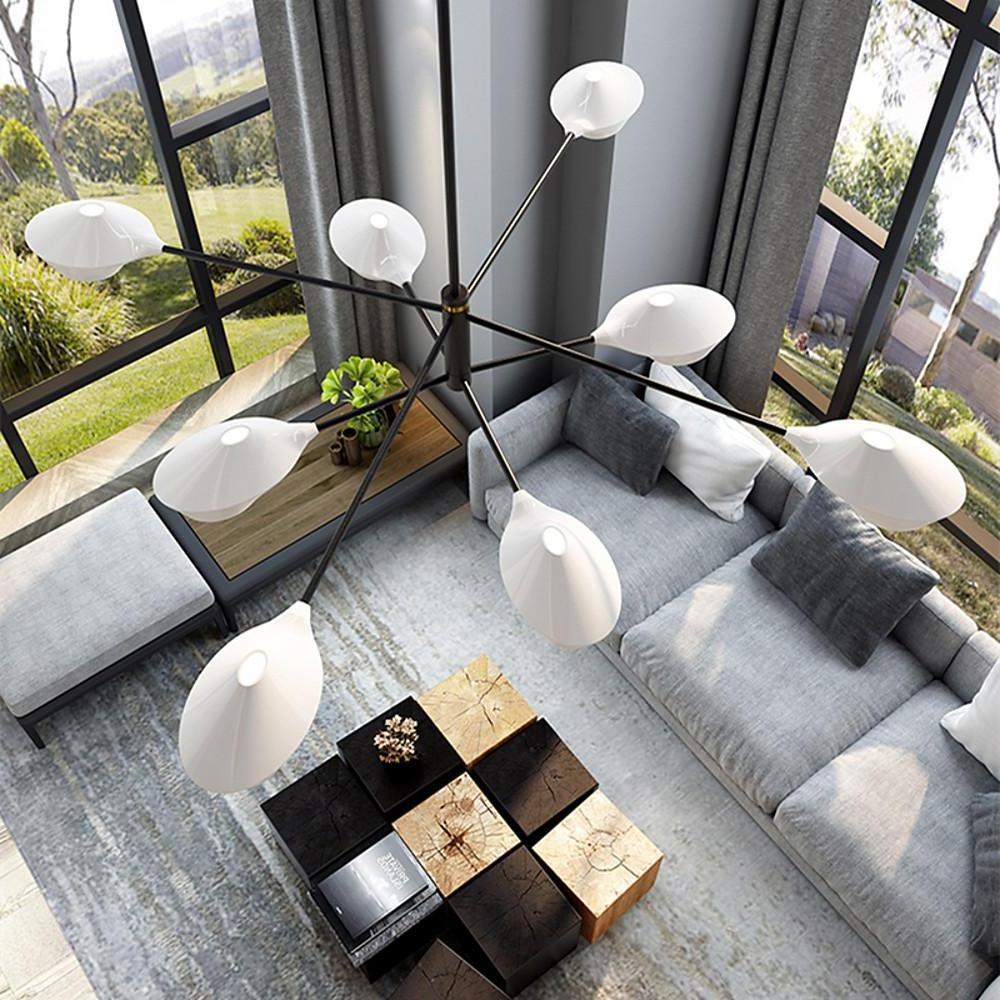 8 Light Artistic LED Industrial Sputnik Chandelier Hanging Ceiling Lights