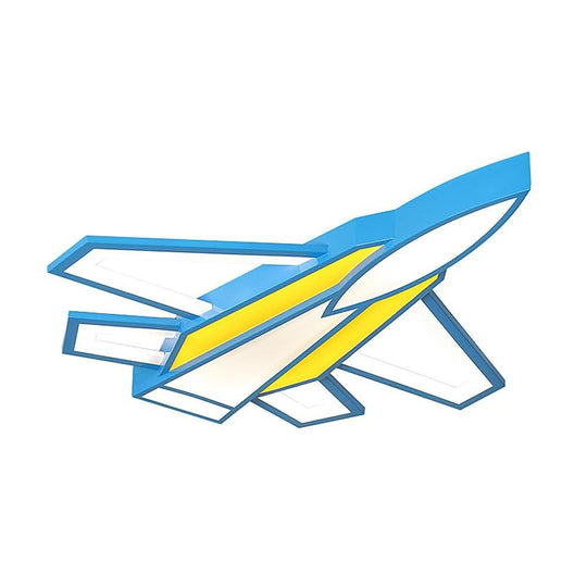 Cartoon Airplane LED Modern Ceiling Light – Flush Mount Fixture for Kids’ Rooms