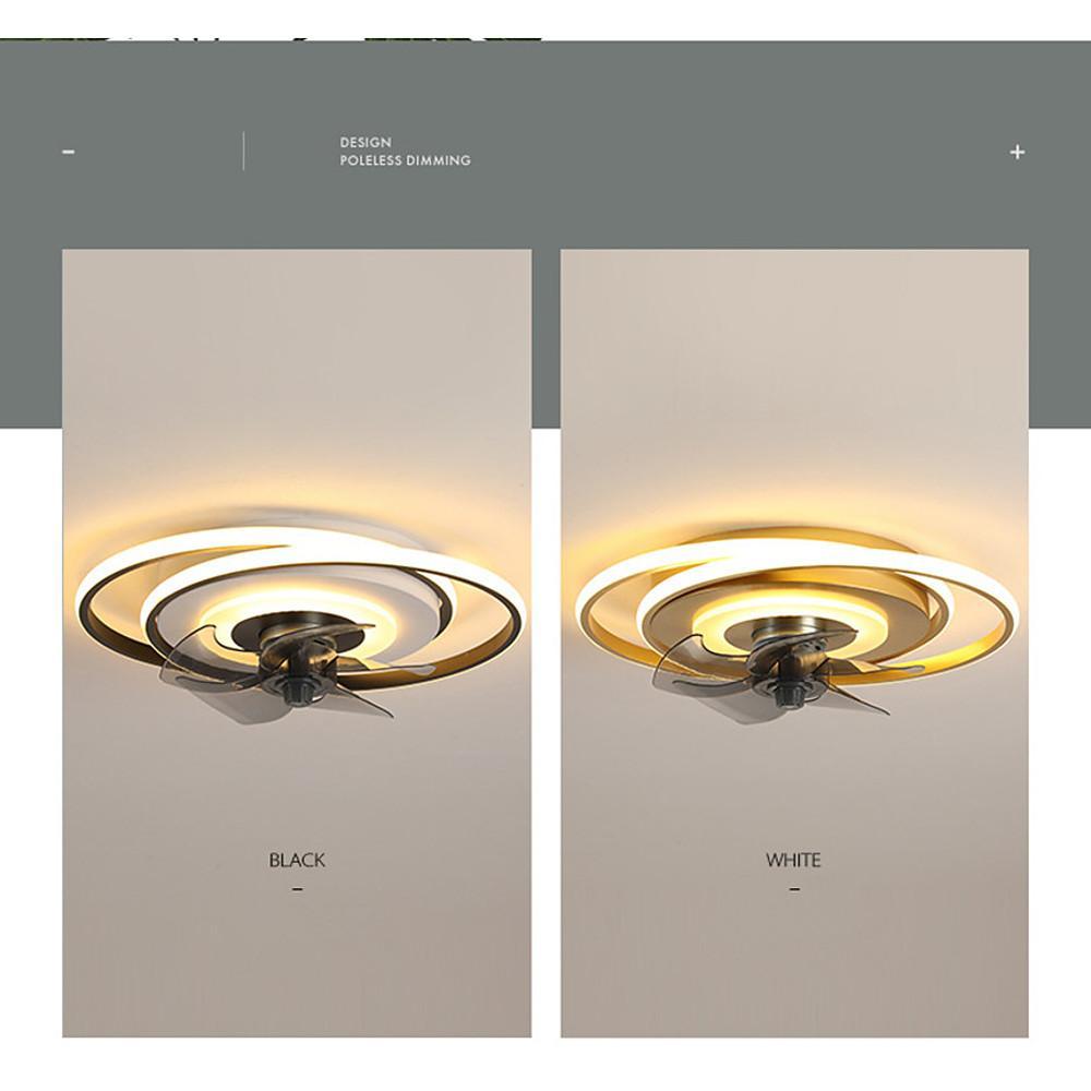 Geometric Modern Ceiling Fan with LED Light