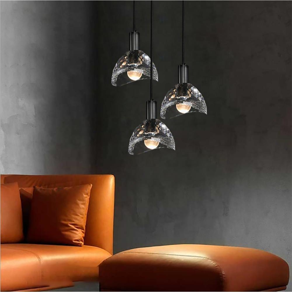 LED Nordic Crystal Pendant Light for Dining and Living Spaces