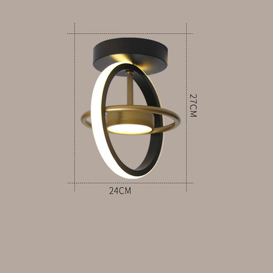 Circle Square Dimmable LED Modern Entry Ceiling Light – Flush Mount