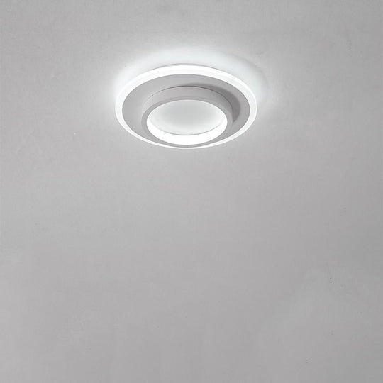 Modern Layered LED Ring Flush Mount Ceiling Light – 3 Circle Design