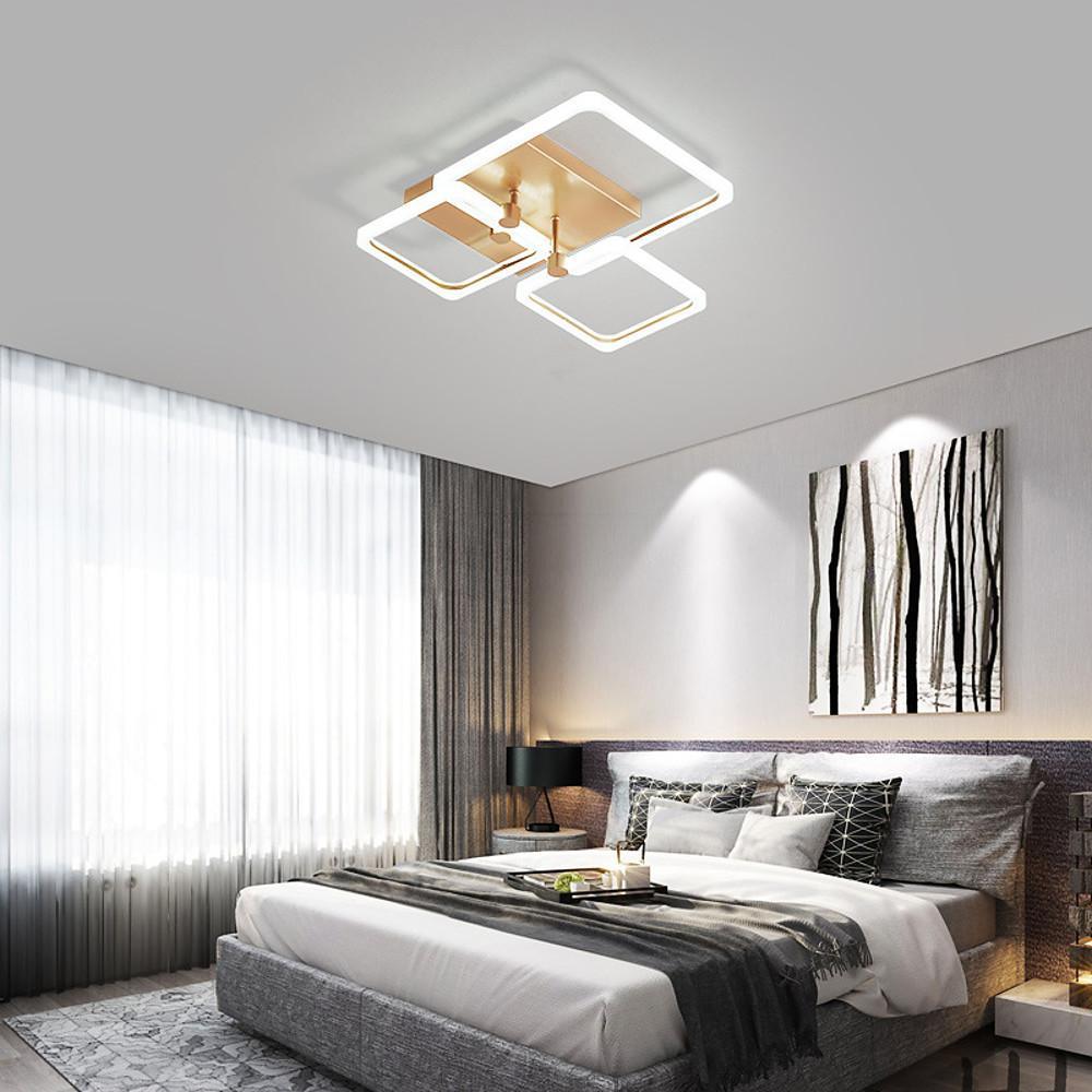 Squares Artistic Dimmable LED Modern Ceiling Light Flush Mount Lamp