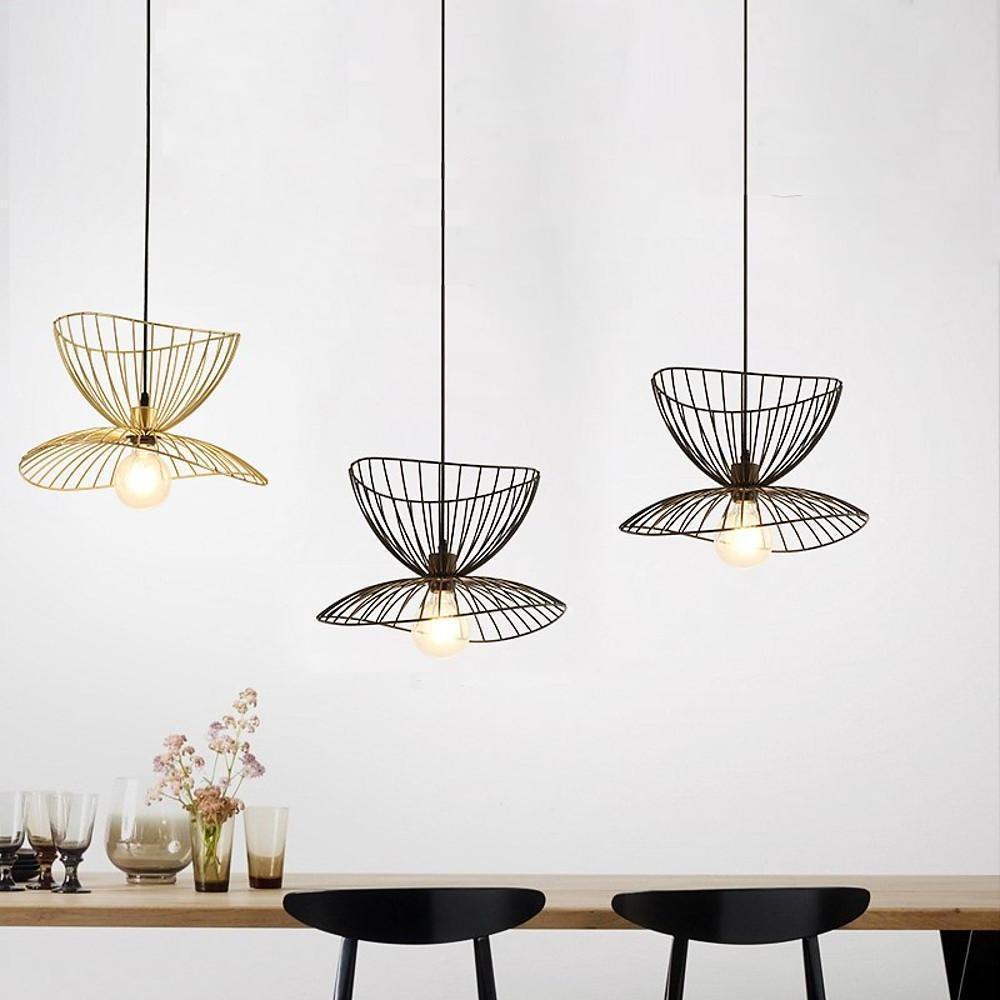 Artistic Double Wire Basket LED Vintage Pendant Light