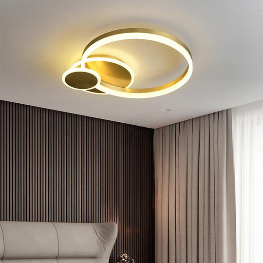 Overlapping Circles Artistic LED Flush Mount Ceiling Light