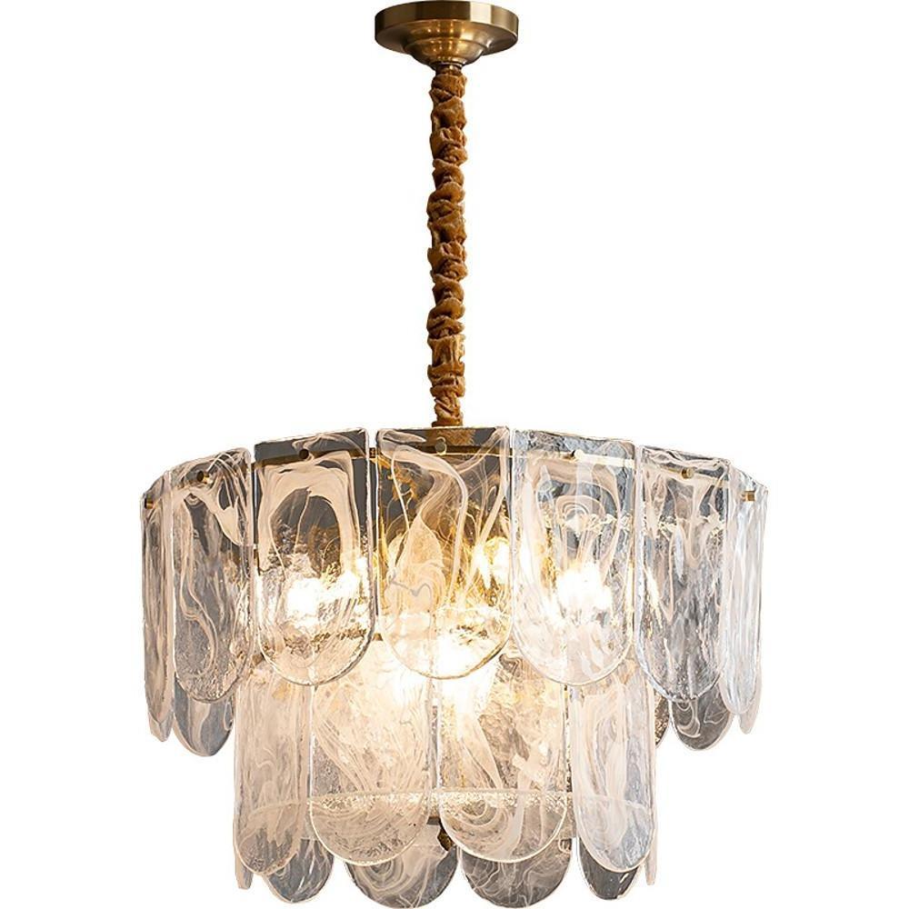 Traditional Classic Metal and Glass LED Chandelier