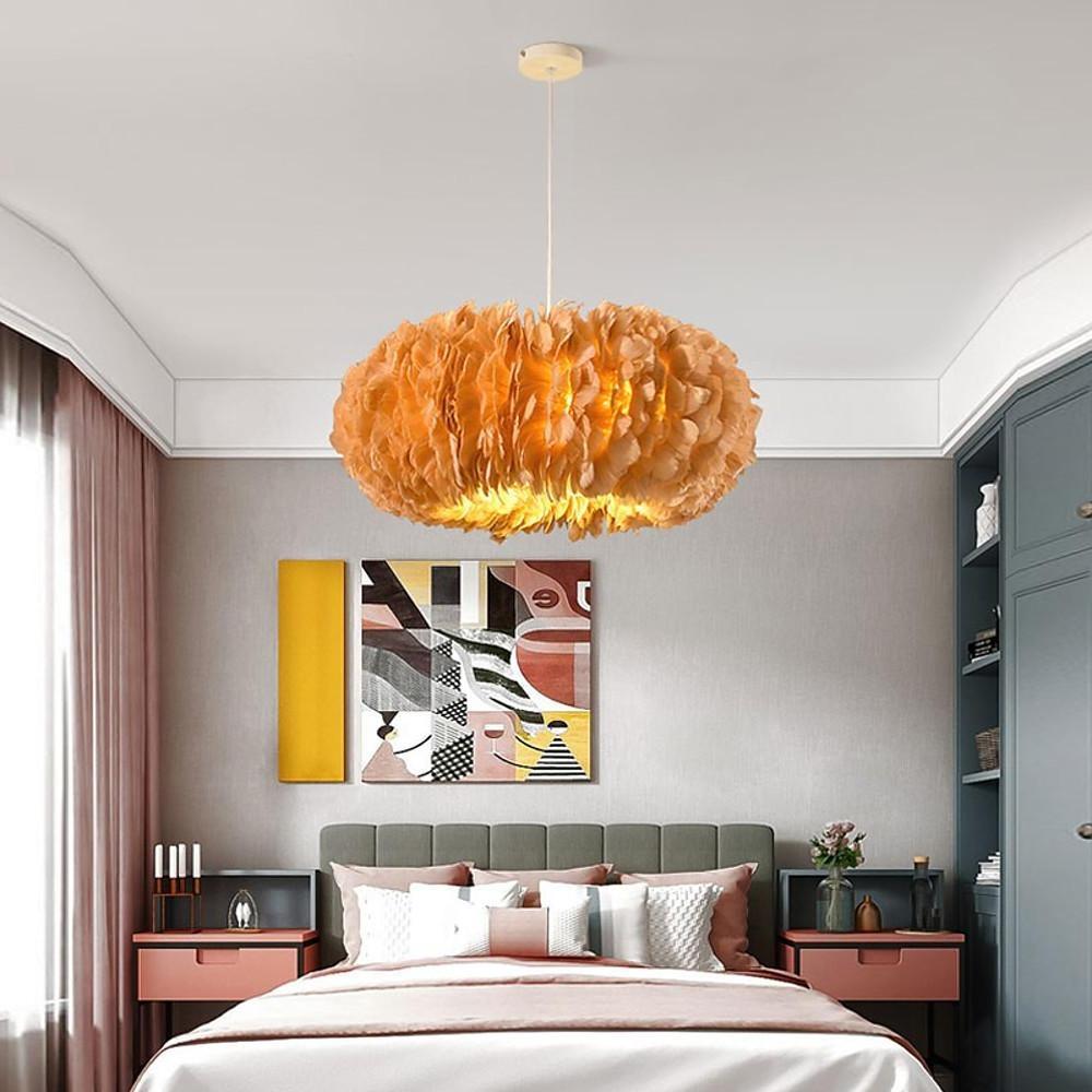Feather Fairy Tale Theme Artistic Pendant Light for Bedroom