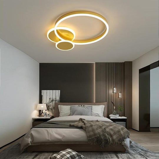 Overlapping Circles Artistic LED Flush Mount Ceiling Light