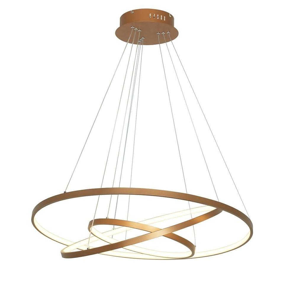 Interweaved 3 Ring Chandelier Light Dimmable Antique Chandelier
