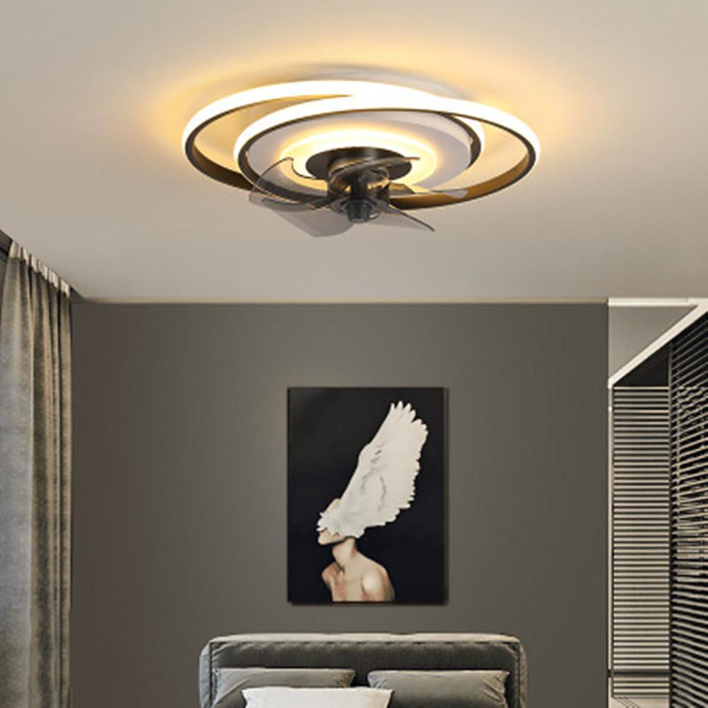 Geometric Modern Ceiling Fan with LED Light
