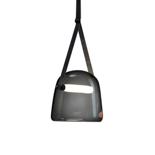 Unique Glass & Metal LED Industrial Pendant Light